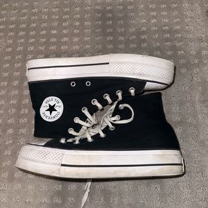 black platform converse